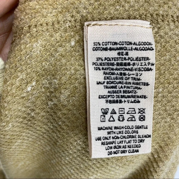 We the Free Womens XS Tan Long Sleeve Thermal Flowy Top Tunic Shirt - Picture 5 of 6